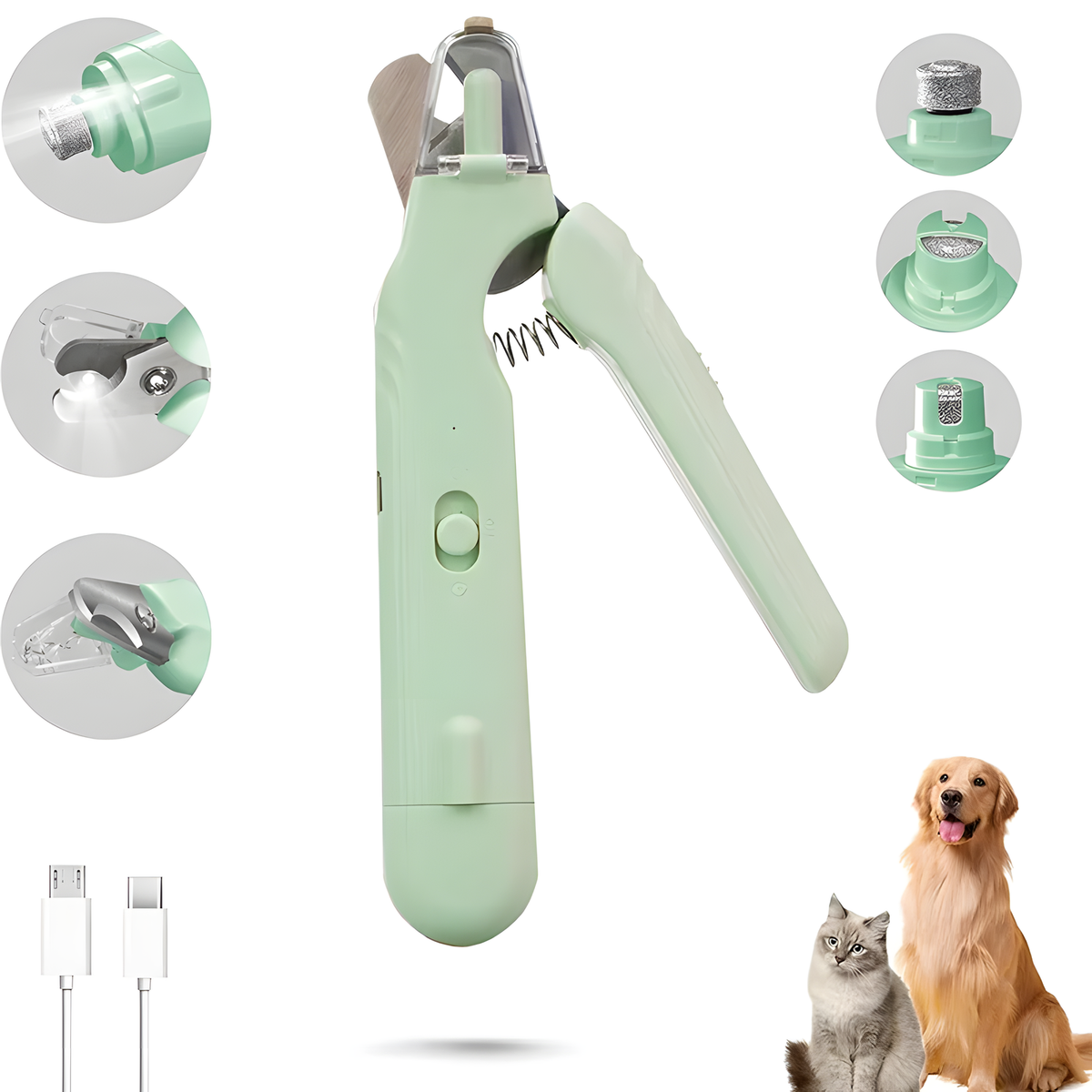 Purrelia LED Pet Nail Clipper, front view