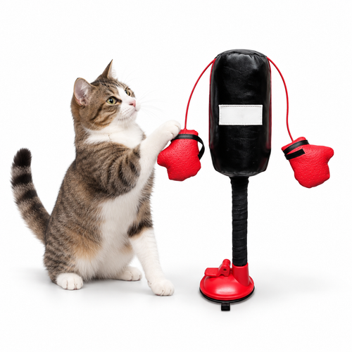 Purrelia Cat Boxing Toy, front view