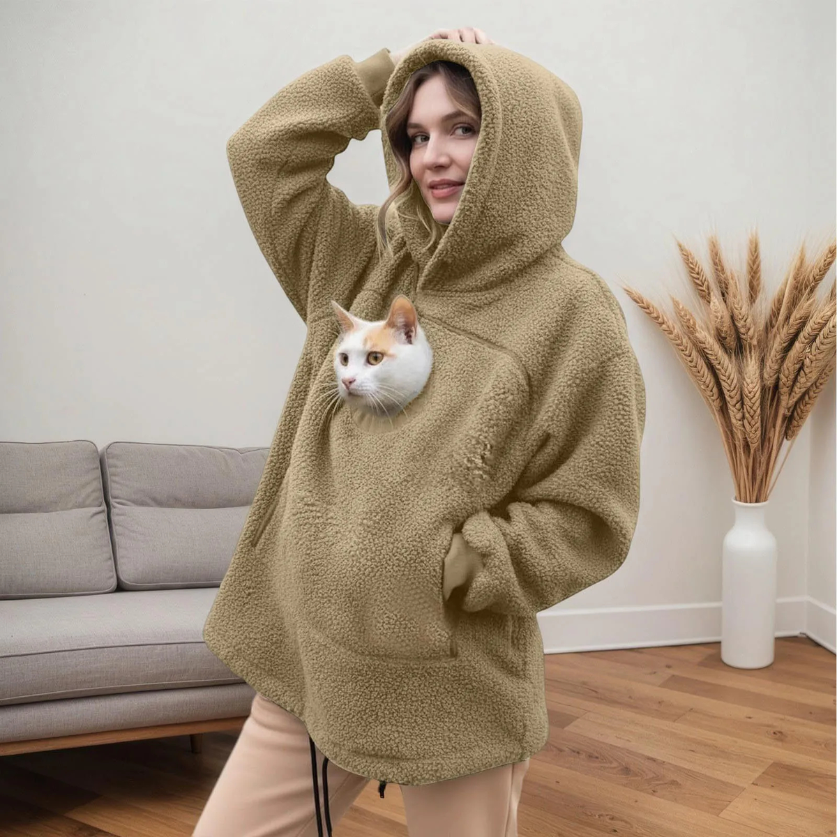 Purrelia Pet Pouch Hoodie, view 2