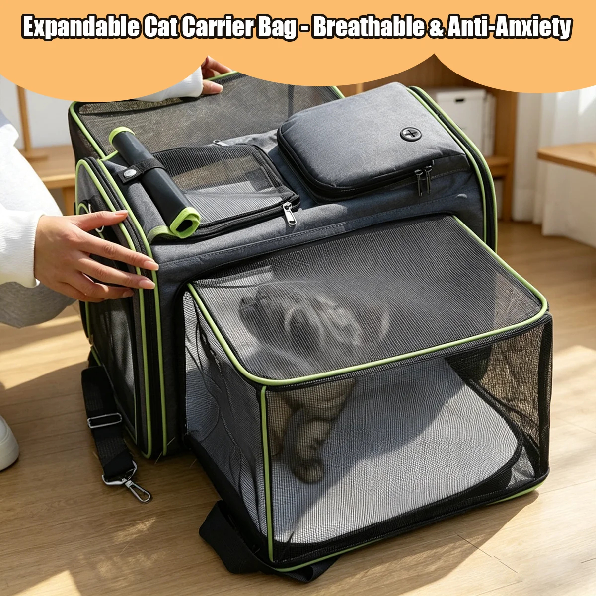 Purrelia Expandable Pet Travel Carrier, view 2