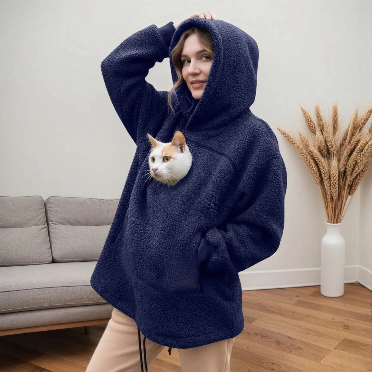 Purrelia Pet Pouch Hoodie, view 3
