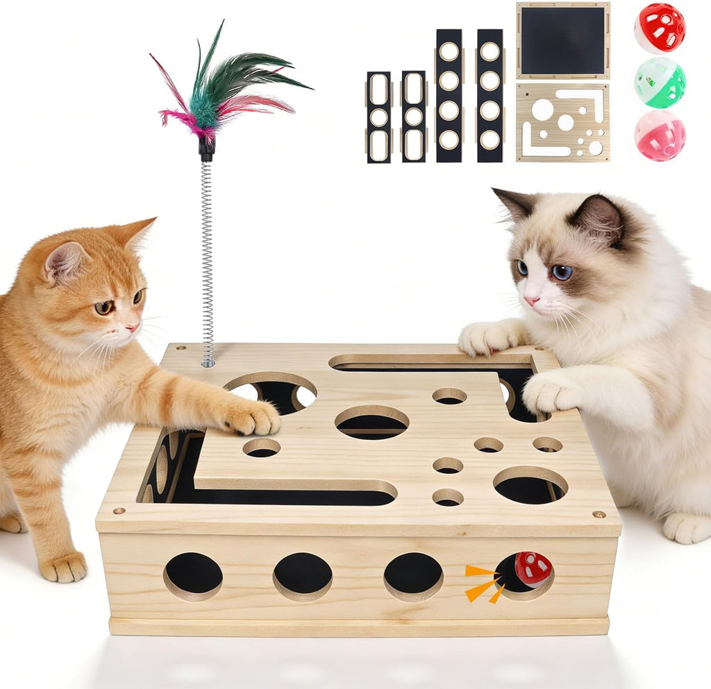 Pawfile™ Cat Scratch Puzzle Box – Stress-Free Nail Care & Enrichment Toy