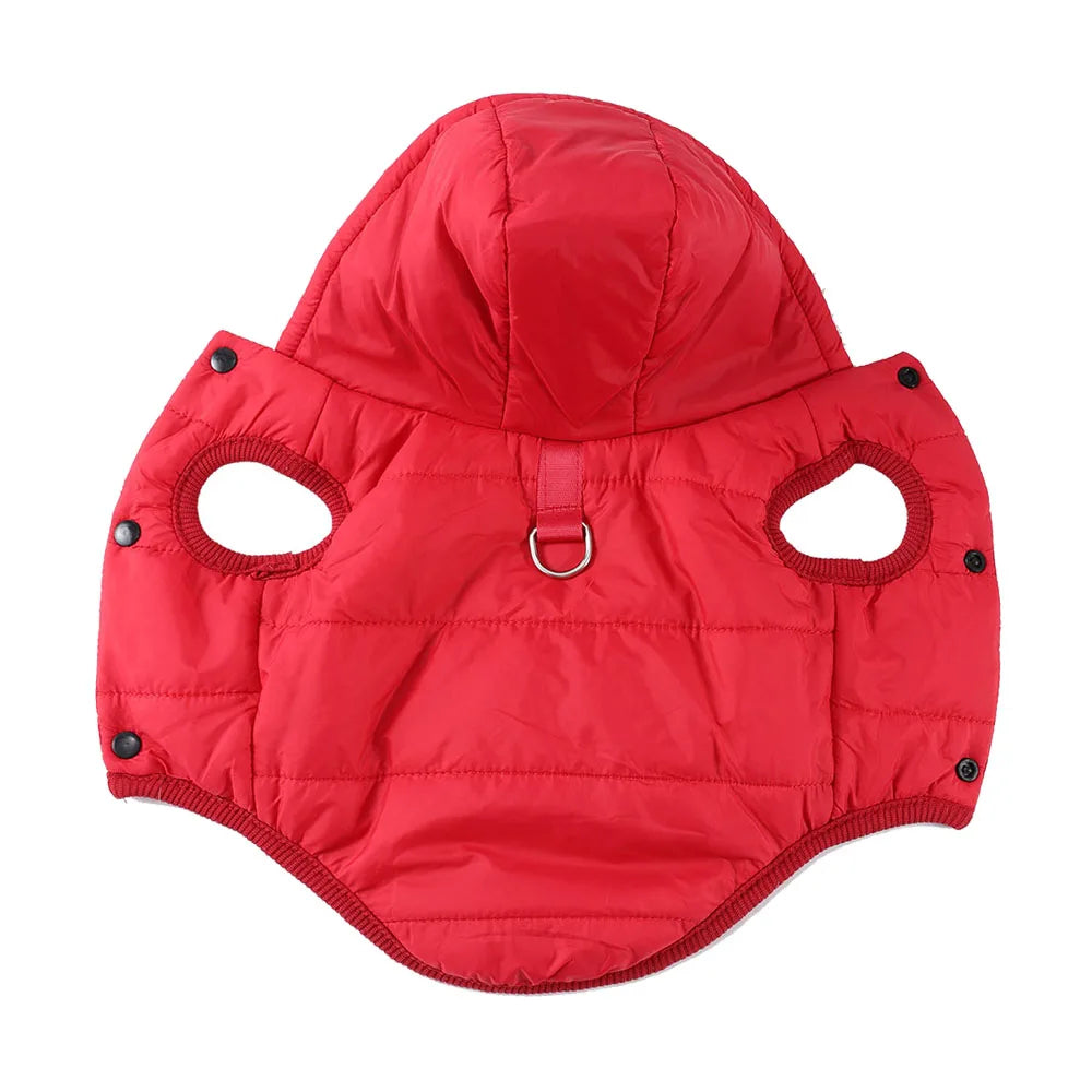 Purrelia Hooded Fleece Pet Jacket in Red