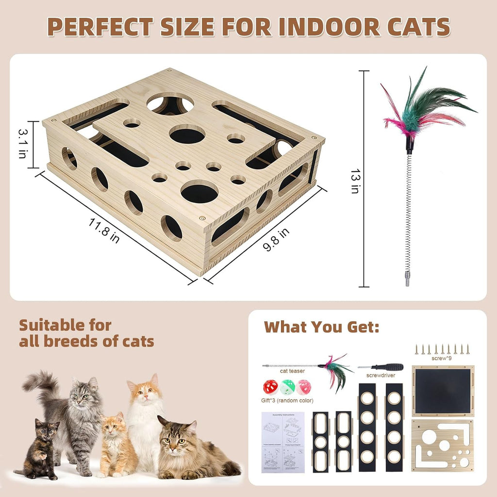 Pawfile™ Cat Scratch Puzzle Box – Stress-Free Nail Care & Enrichment Toy